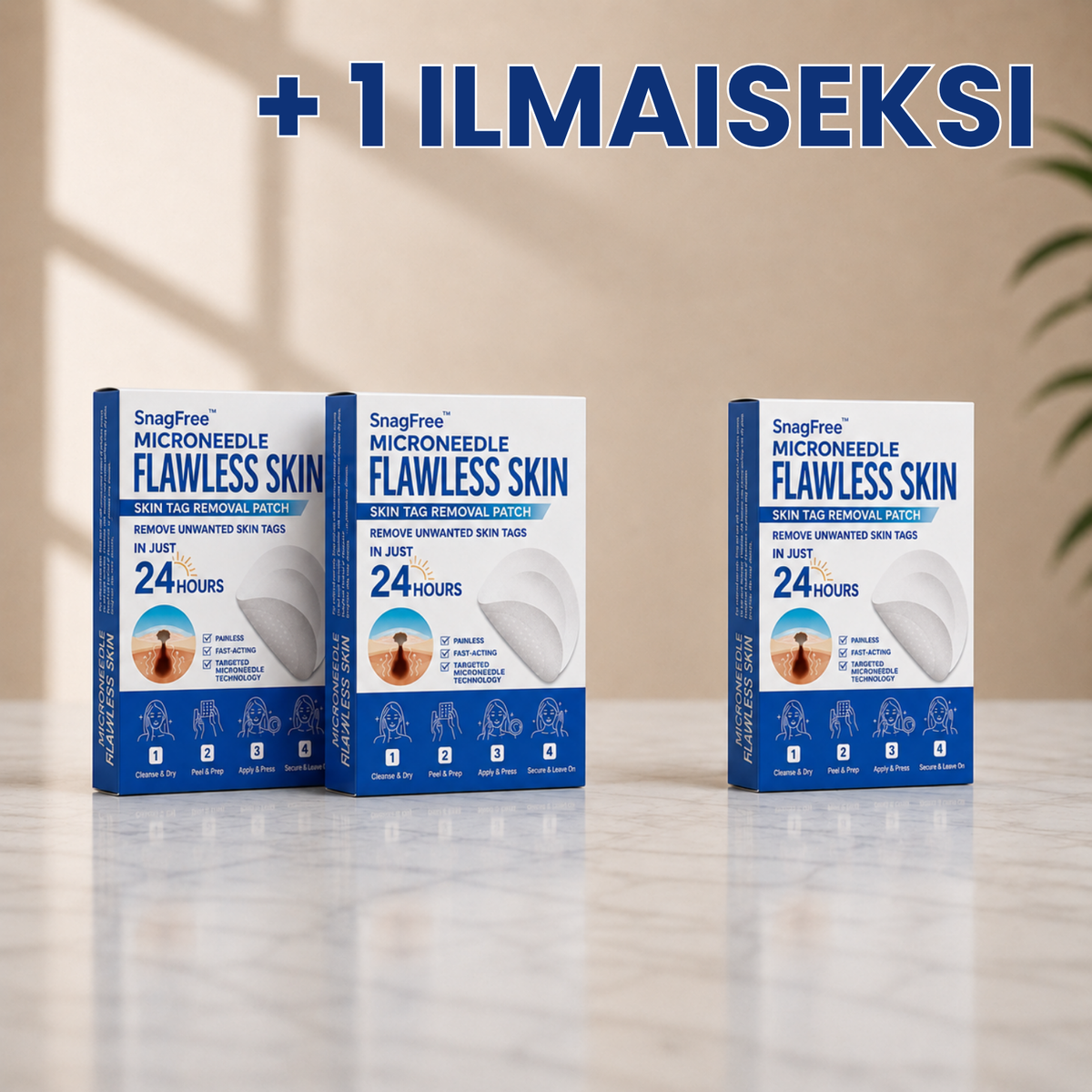 SnagFree™ Edistyksellinen mikroneulalaastari ihokielekkeille