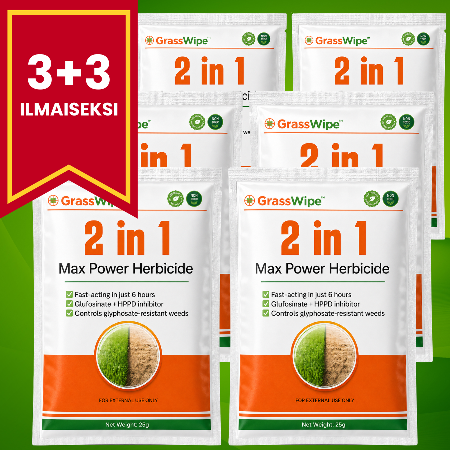GrassWipe™ 2-in-1 Max Power -rikkakasvien torjunta-aine