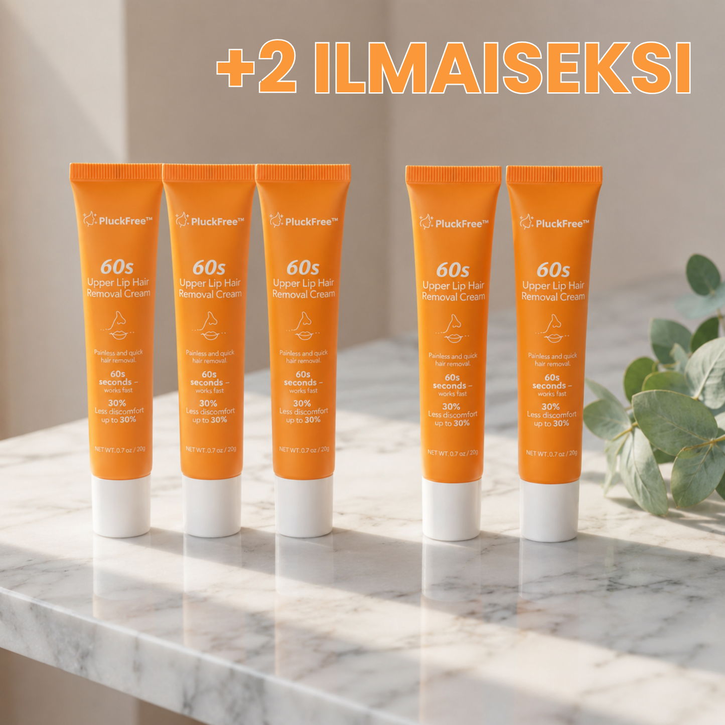 PluckFree™ kasvojen karvanpoistovoide
